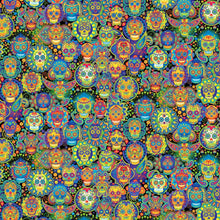 Load image into Gallery viewer, Folkloric Bright Rainbow Sugar Candy Skull Day of the Dead Nurse Medical Scrub Top Unisex Style for Men & Women