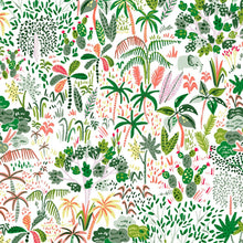 Load image into Gallery viewer, Rainforest Beauty Palm Trees Elephant Fabric Unisex Medical Surgical Scrub Caps Men & Women Tie Back and Bouffant Hat Styles