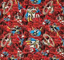 Load image into Gallery viewer, Super hero Girl Power Wonder Woman Bat Woman Super Girl Red Fabric Unisex Medical Surgical Scrub Caps Men & Women Tie Back and Bouffant Hat Styles