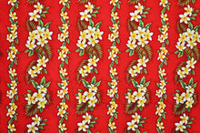 Load image into Gallery viewer, Hawaiian Medical Scrub Top Tropical Lei Plumeria White Yellow Flowers Unisex Style for Men & Women