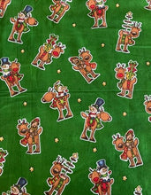 Load image into Gallery viewer, Christmas Reindeers Green Fabric Unisex Medical Surgical Scrub Caps Men & Women Tie Back and Bouffant Hat Styles