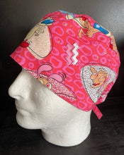 Load image into Gallery viewer, The Ren & Stimpy Cartoon Show Fabric Unisex Medical Surgical Scrub Caps Men & Women Tie Back and Bouffant Hat Styles
