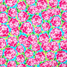 Load image into Gallery viewer, Medical Scrub Top Rosey Posey Pink Flowers Unisex Relaxed Style for Men & Women