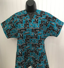 Load image into Gallery viewer, Hockey San Jose Sharks Medical Scrub Top Unisex Relaxed Style Men's Scrub Top & Women's Scrub Top