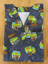 Load image into Gallery viewer, Scooby Doo Where Are You? Medical Scrub Top Cartoon Mystery Machine Unisex Style Shirt for Men & Women