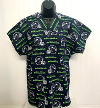Load image into Gallery viewer, Football Seattle Seahawks Medical Scrub Top Unisex Relaxed Fit Men's Scrub Top Women's Scrub Top