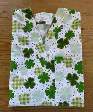 Load image into Gallery viewer, Happy St. Patrick's Day Medical Scrub Top Shamrocks Unisex Style for Men & Women