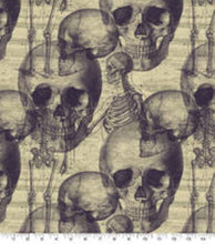 Load image into Gallery viewer, Anatomy Skeleton Bones Large Print Fabric Unisex Medical Surgical Scrub Caps Men & Women Tie Back and Bouffant Hat Styles