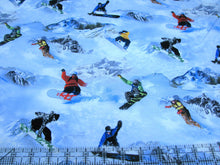 Load image into Gallery viewer, Snowboarders 2 tone fabric Medical Scrub Top Unisex Style for Men & Women