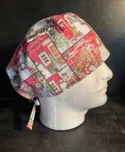 Load image into Gallery viewer, Christmas Snowman Winter Themes Fabric Unisex Medical Surgical Scrub Caps Men & Women Tie Back and Bouffant Hat Styles