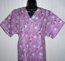Load image into Gallery viewer, Princess Sophia Medical Scrub Top Princess in Training Unisex Style for Men & Women