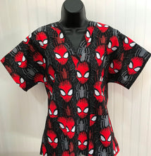 Load image into Gallery viewer, The Amazing Spider-Man Medical Scrub Top Head Toss Unisex Style Shirt for Men & Women