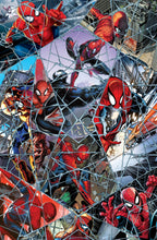 Load image into Gallery viewer, Super Hero Spider-Man Mosaic Digital Print Fabric Nurse Medical Scrub Top Unisex Style Shirt for Men & Women