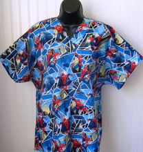 Load image into Gallery viewer, Spider-Man Medical Scrub Top Super Hero Panes Unisex Style for Men & Women