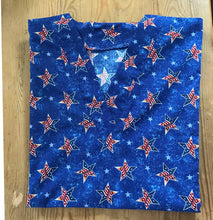 Load image into Gallery viewer, Patriotic Medical Scrub Top American USA Stars & Stripes Unisex Style for Men & Women