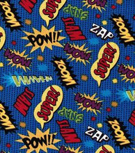 Load image into Gallery viewer, Size Small Justice League Medical Scrub Top 2 Tone Fabric Pow VNeck & Backing Fabric Unisex Style Men & Women