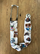 Load image into Gallery viewer, Dogs Selfie Beach Vacation on tan Fabric Stethoscope cover for Medical Professionals