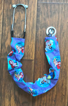 Load image into Gallery viewer, Little Mermaid Ariel Fairy Tale Ending Circles Purple Fabric Stethoscope sock cover for Medical Professionals