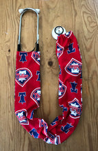 Load image into Gallery viewer, Philadelphia Phillies Red Fabric Medical Stethoscope sock cover for Medical Professionals
