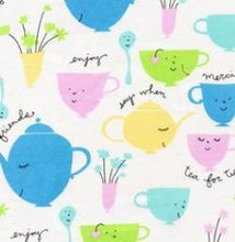 Load image into Gallery viewer, Tea Pot Tea Cups Medical Scrub Top Say When? Tea for two Merci Unisex Style for Men & Women