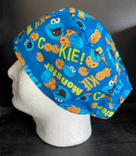 Load image into Gallery viewer, COOKIE MONSTER Unisex Medical Surgical Scrub Caps Men & Women Tie Back Bouffant Hat Styles