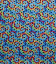 Load image into Gallery viewer, Tie Dye Swirls Bright Rainbow colors Paw Prints Nurse Medical Scrub Top Unisex Men & Women