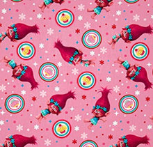 Load image into Gallery viewer, Trolls Cartoon POPPY CUPCAKES Pink Fabric Nurse Medical Scrub Top Unisex Style for Men & Women