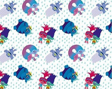 Load image into Gallery viewer, Trolls Friends Cartoon White Fabric Nurse Medical Scrub Top Unisex Style for Men & Women