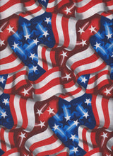 Load image into Gallery viewer, Patriotic Medical Scrub Top American Waving USA Flags Stars & Stripes Unisex Style for Men & Women