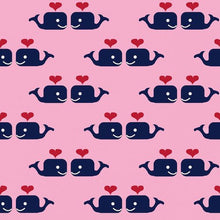 Load image into Gallery viewer, Cute Whales in Love Hearts Pink Fabric Unisex Medical Surgical Scrub Caps Men & Women Tie Back and Bouffant Hat Styles