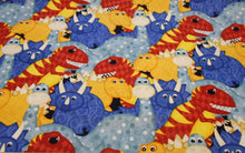 Load image into Gallery viewer, Have You Seen My Dinosaur? Bright Colorful Prehistoric Dinosaurs Fabric Unisex Medical Surgical Scrub Caps Men & Women Tie Back and Bouffant Hat Styles