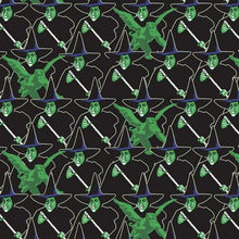 Load image into Gallery viewer, Wizard of Oz Wicked Witch of the West Flying Monkeys Green & Black Fabric Nurse Medical Scrub Top Unisex Style for Men & Women