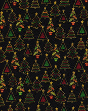 Load image into Gallery viewer, Christmas Tree Metallic Glitter Medical Scrub Top Unisex Style for Men & Women