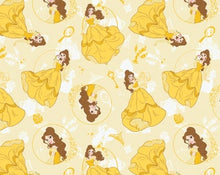 Load image into Gallery viewer, Beauty and the Beast Belle Yellow Dress Dancing Fabric Unisex Medical Surgical Scrub Caps Men & Women Tie Back and Bouffant Hat Styles