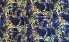 Load image into Gallery viewer, Black Bears in Nature Fabric Unisex Medical Surgical Scrub Caps Men &amp; Women Tie Back and Bouffant Hat Styles
