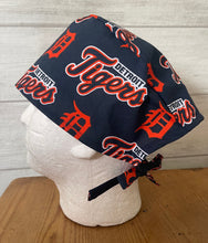 Load image into Gallery viewer, Detroit Tigers Baseball Fabric Unisex Medical Surgical Scrub Caps Men &amp; Women Tie Back and Bouffant Hat Styles
