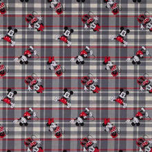Load image into Gallery viewer, Mickey Mouse &amp; Minnie Mouse Plaid Medical Scrub Top Circle Black Unisex Style for Men &amp; Women

