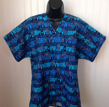 Load image into Gallery viewer, Doctor Who Medical Scrub Top Blue VWORP Unisex Style for Men &amp; Women
