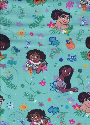 DISNEY ENCANTO FAMILY FLORAL INSPIRED Unisex Medical Surgical Scrub Caps Men & Women Tie Back and Bouffant Hat Styles