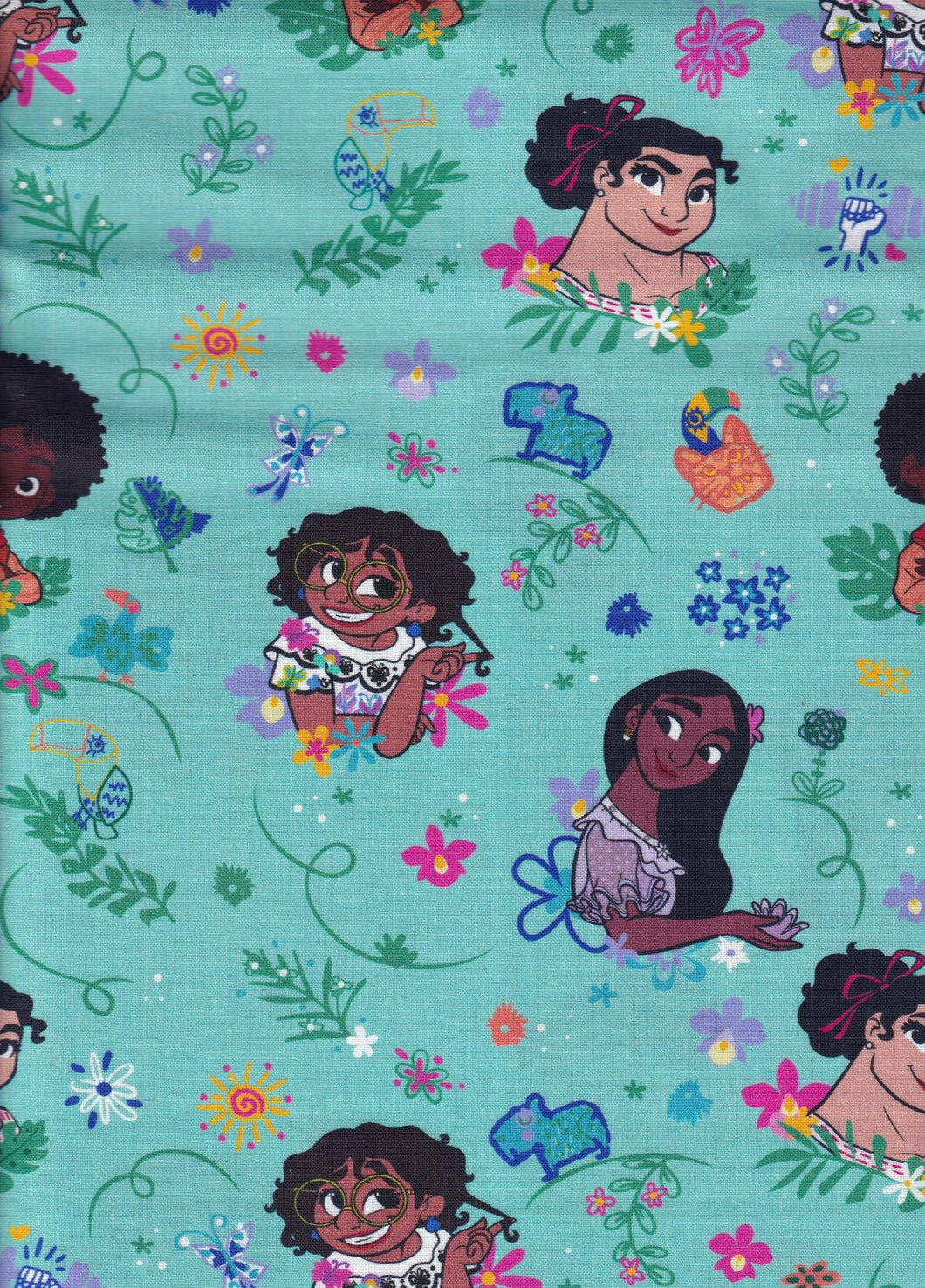 DISNEY ENCANTO FAMILY FLORAL INSPIRED Unisex Medical Surgical Scrub Caps Men & Women Tie Back and Bouffant Hat Styles