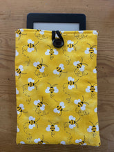 Load image into Gallery viewer, BEES YELLOW FABRIC KINDLE SLEEVE SOFT &amp; PADDED 6&quot; 7&quot; Models
