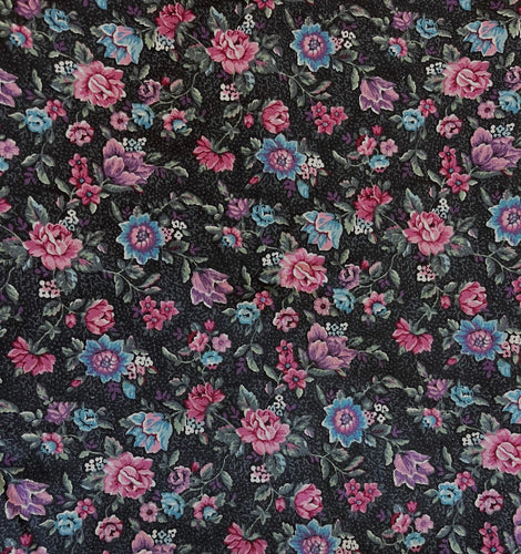 Vintage Black Floral Flowers Medical Scrub Top Unisex Style for Men & Women 1 AVAILABLE