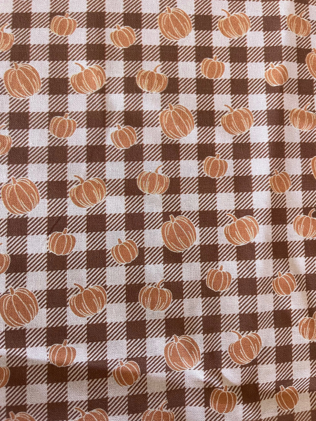 Pumpkin Plaid Brown Tan Orange Medical Scrub Top Unisex Style for Men & Women