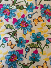 Load image into Gallery viewer, FLORAL BIG PRINT BUTTERFLIES FLOWERS KEY GOLD Medical Scrub Top Unisex Style for Men &amp; Women
