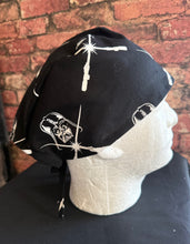 Load image into Gallery viewer, Darth Vader GLOW IN THE DARK Unisex Medical Scrub Caps Men &amp; Women Tie Back Bouffant Hat Styles
