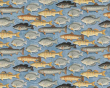Load image into Gallery viewer, Fish Variety Blue Medical Scrub Top Unisex Style for Men &amp; Women
