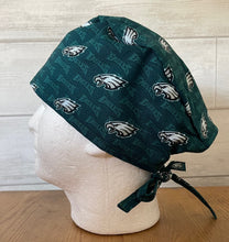 Load image into Gallery viewer, PHILADELPHIA EAGLES RETRO FOOTBALL Unisex Medical Surgical Scrub Caps Men &amp; Women Tie Back and Bouffant Hat Styles
