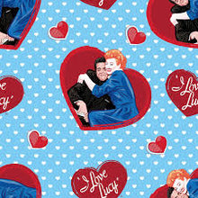 Load image into Gallery viewer, Classic I LOVE LUCY &amp; Ricky Hearts Blue Inspired Medical Scrub Top Unisex Style for Men &amp; Women
