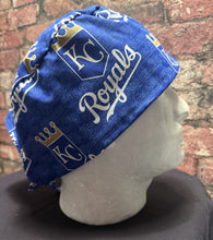 Load image into Gallery viewer, KC ROYALS Baseball Fabric Unisex Medical Surgical Scrub Caps Men &amp; Women Tie Back and Bouffant Hat Styles

