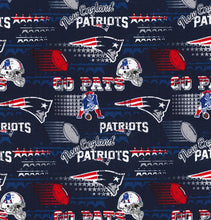 Load image into Gallery viewer, NEW ENGLAND PATRIOTS FOOTBALL inspired fabric Cat and Dogs Bandana Easy Slide over collar
